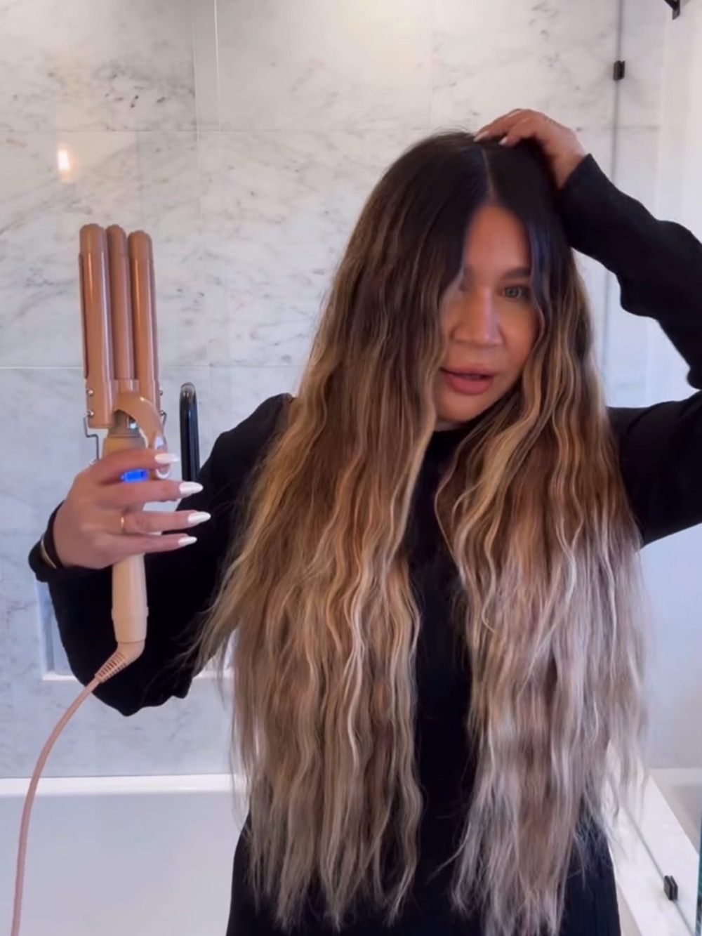 Infamous Lo Wheeler of Lo Wheeler Davis Salon BEACHWASHED 3-Barrel Hair Waver
